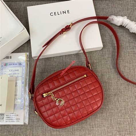 celine c small model charm bag|CELINE Calfskin Quilted Small C Charm Bag Red .